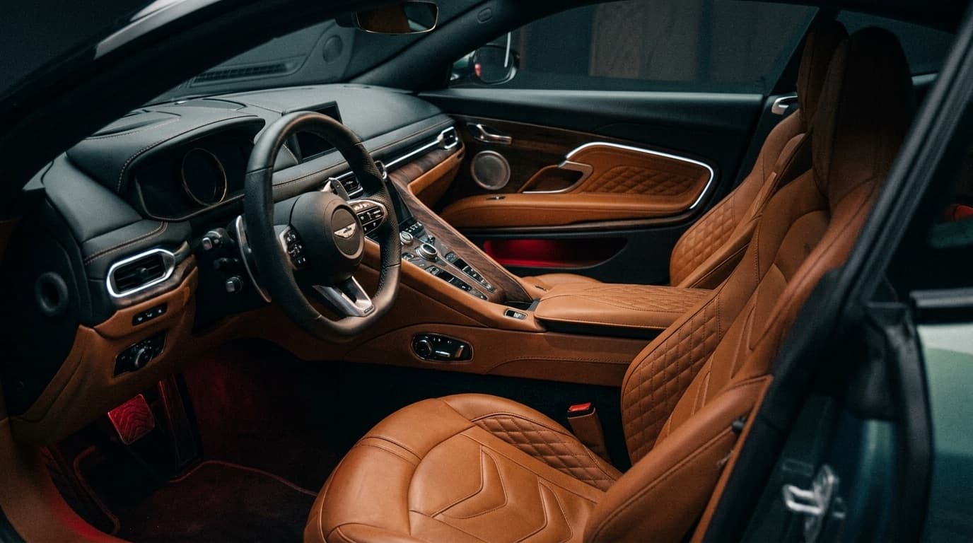 Aston Martin DB12 interior cockpit