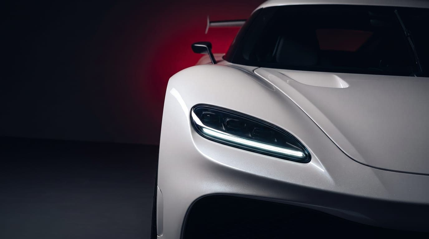 Koenigsegg Jesko Absolut front headlight close-up detail