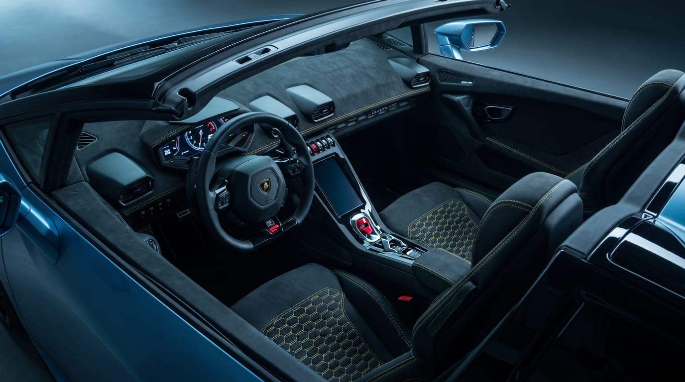 Lamborghini Huracán EVO Spyder interior cockpit