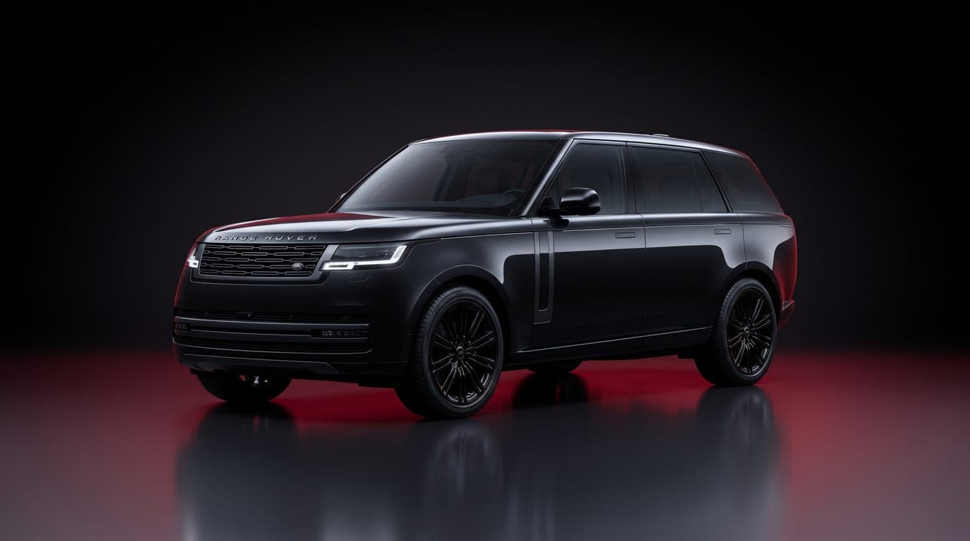 Land Rover Range Rover Autobiography in Santorini Black, studio photograph