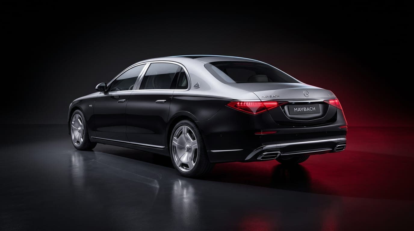 Mercedes-Maybach S 680 rear three-quarter view showing taillights