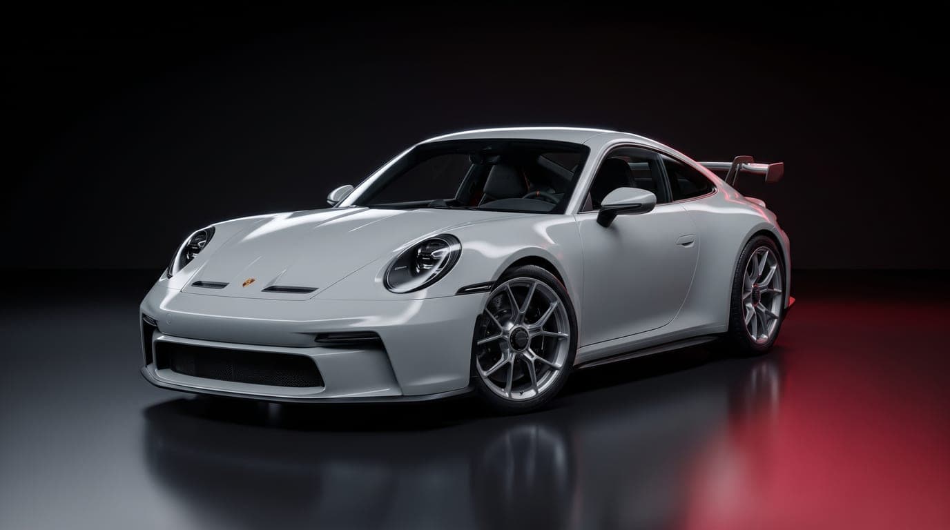 Porsche 911 GT3 in Chalk, studio photograph