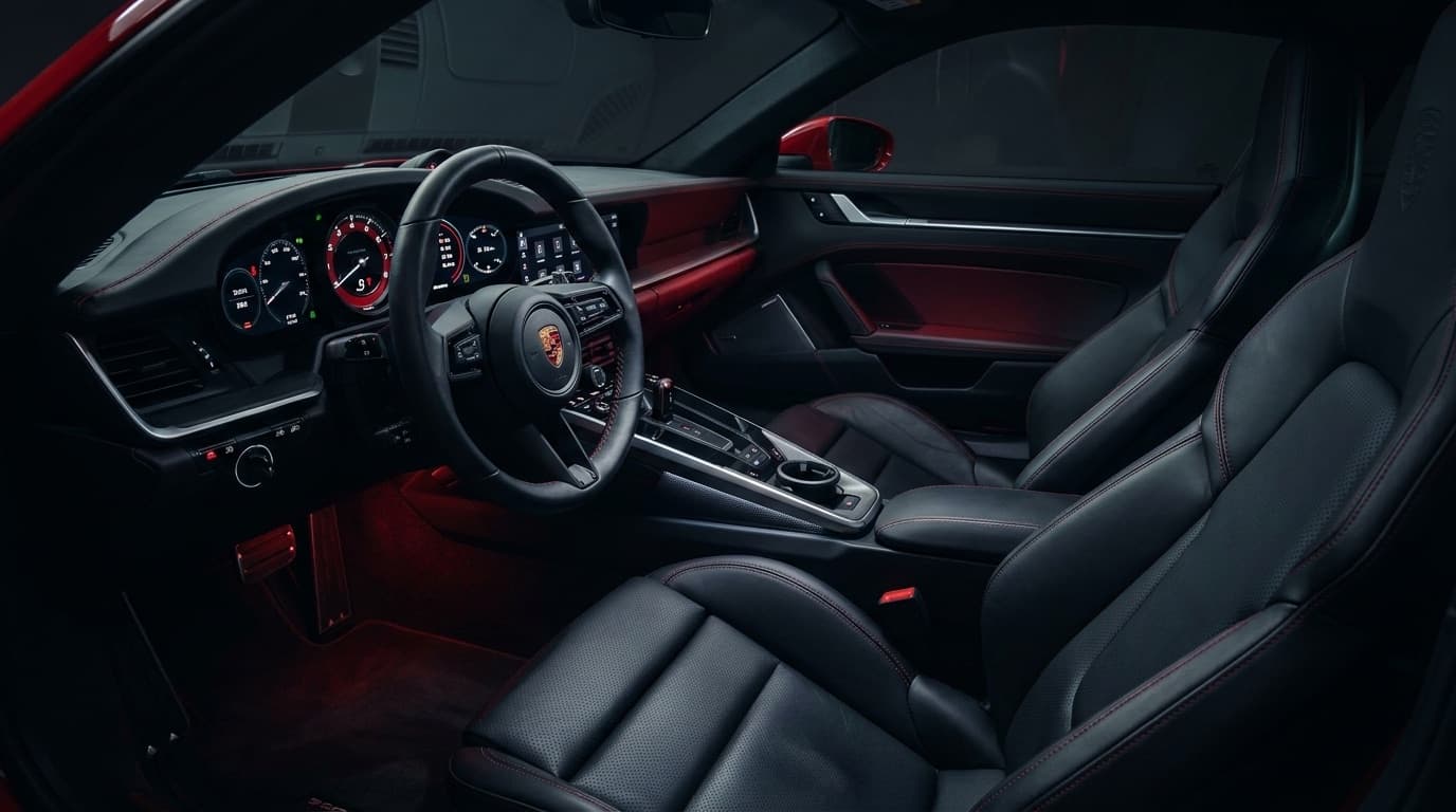 Porsche 911 Turbo S interior cockpit