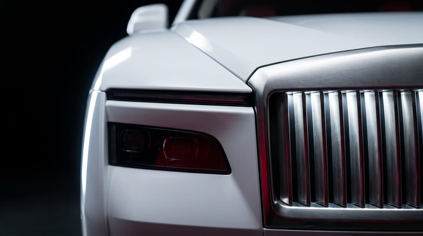 Rolls-Royce Spectre front headlight close-up detail